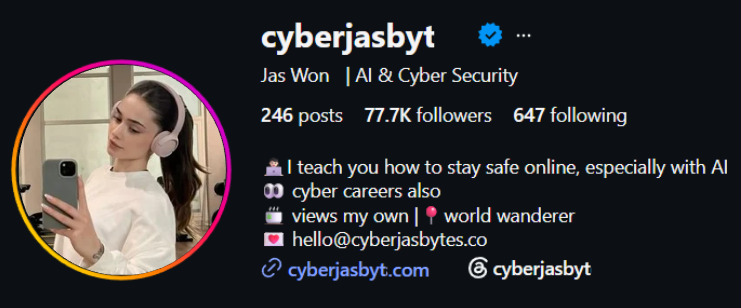 Instagram profile