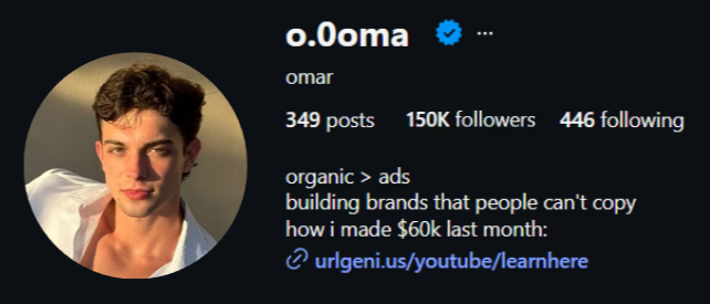 Instagram profile